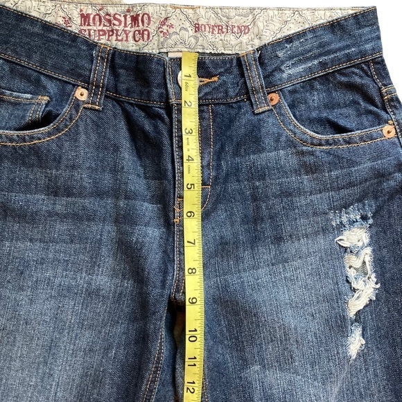 MOSSIMO SUPPLY CO. Distressed Boyfriend Jeans Blue Size 7 - Picture 9 of 13